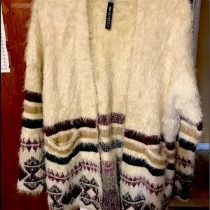 Design Lab faux fur sweater
